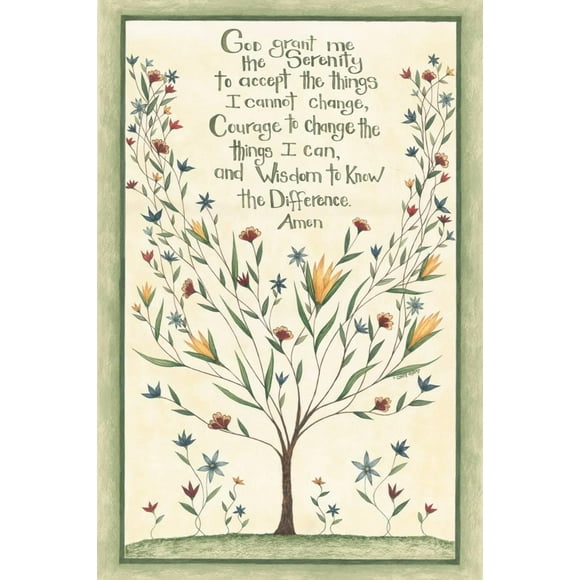 3dRose ft_195667_1 Serenity Prayer Framed Tile 8 by 8 3dRose ft_195667_1 Serenity Prayer Framed Tile 8 by 8